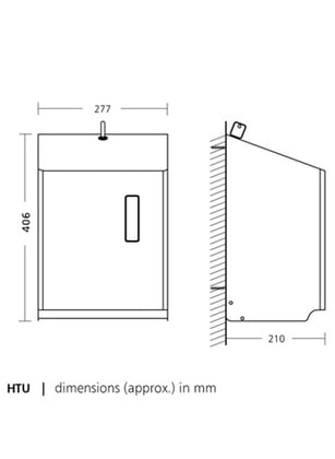 Santral RVS no-touch handdoekroldispenser  wit HTU 1 P IW