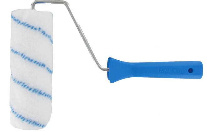 CaluPaint verfrol 18cm nylon blauwe streep 14mm met beugel