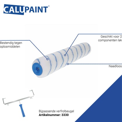 CaluPaint verfrol 50cm nylon blauwe streep 18mm poolhoogte