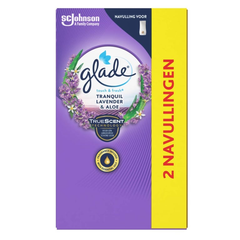 Glade Touch & Fresh Lavender en Aloe duo navulling 2x10ml