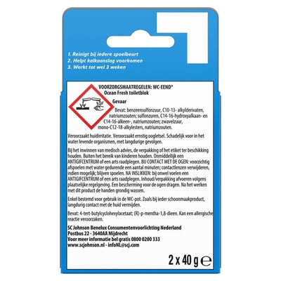 WC Eend toiletblok navulling Duo Ocean Fresh 