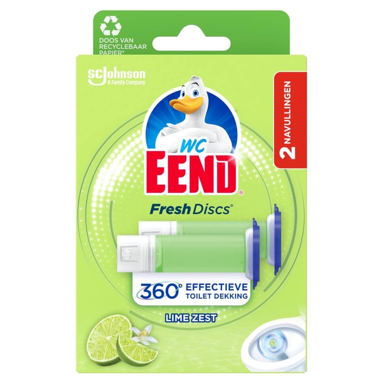 WC Eend discs navul duo lime zest