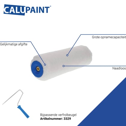CaluPaint verfrol 25cm microvezel wit 15mm poolhoogte per stuk verpakt