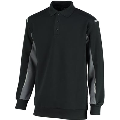 Orcon Capture Joe polosweater zwart/donkergrijs maat 2XL