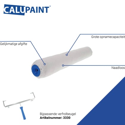 CaluPaint verfrol 50cm microvezel wit 15mm poolhoogte per stuk verpakt