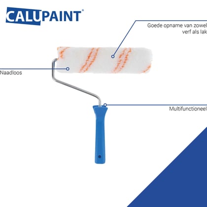 CaluPaint verfrol 25cm universeel  met beugel 8mm en 18mm poolhoogte