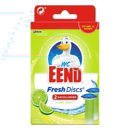 WC Eend fresh discs navulling duo lime