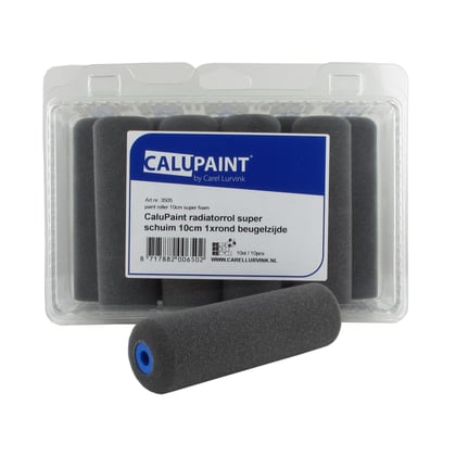 CaluPaint verfrol 10cm superschuim  grijs 9mm poolhoogte ronde top 1 zijde