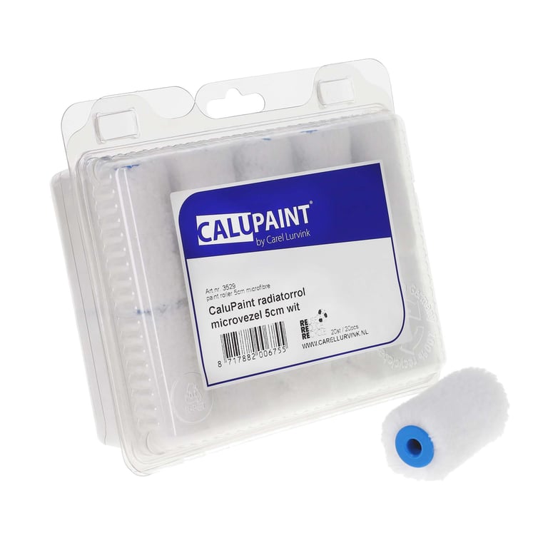 CaluPaint verfrol microvezel wit 8mm poolhoogte