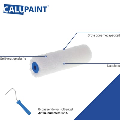 CaluPaint verfrol 10cm microvezel wit 8mm poolhoogte