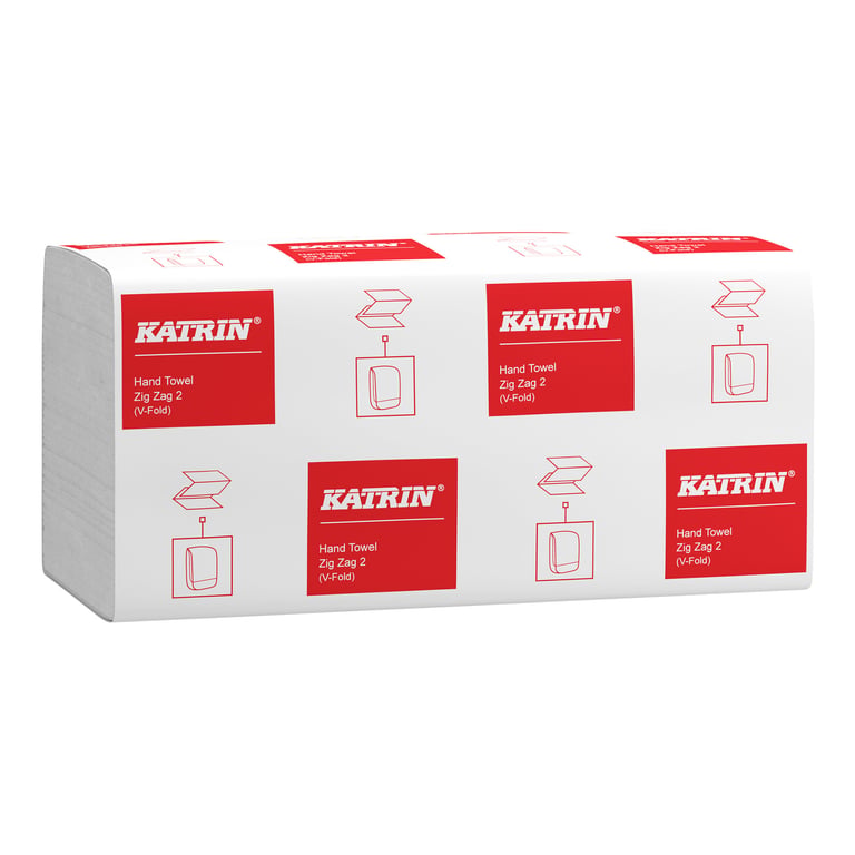 Katrin plus handdoek Z-vouw 4000 vel 2-lgs wit