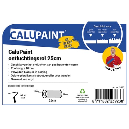 CaluPaint ontluchtingsrol 25cm blauw in folie