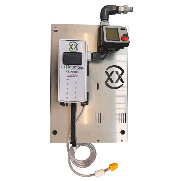 Flexxoturi venturipomp met watertimer