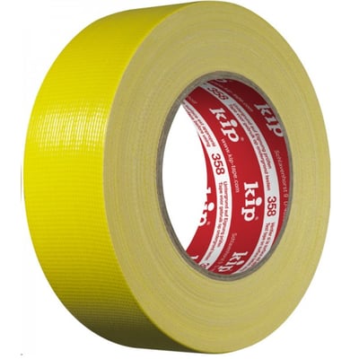 Kip 358 Beton- en steenband tape geel 44mm breed lengte 50mtr