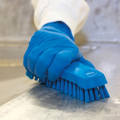 Vikan kleine werkborstel zacht hygiënisch blauw