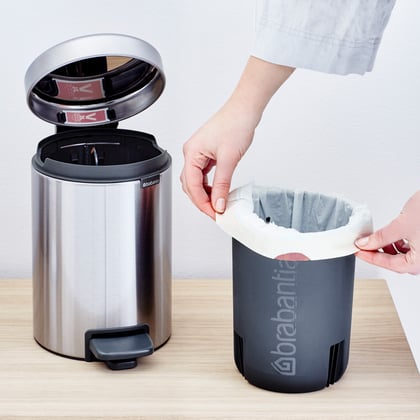 Brabantia pedaalemmer 3ltr Matt Steel Fingerprint Proof