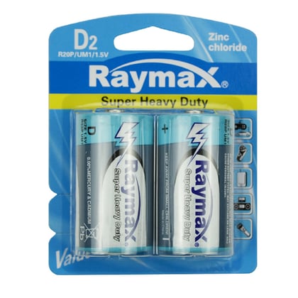 Raymax super heavy duty batterij D R20 1.5V 2st 