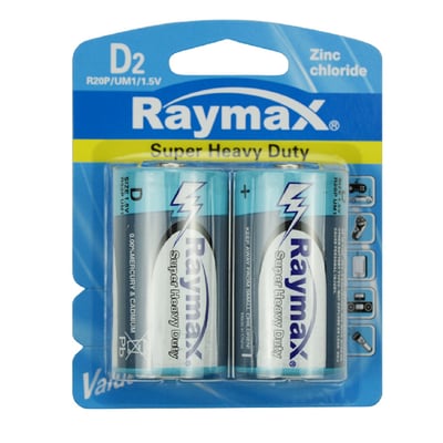 Raymax super heavy duty batterij D R20 1.5V 2st