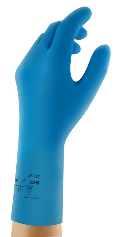 Ansell AlphaTec 37-310 handschoen nitril ongevoerd manchet 310mm blauw