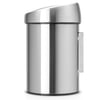 Brabantia wand Touch Bin 3ltr matt steel Finger Proof