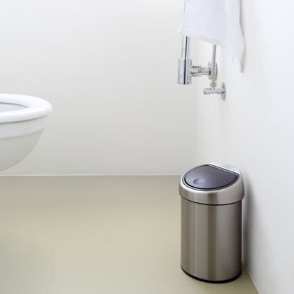 Brabantia wand Touch Bin 3ltr matt steel Finger Proof