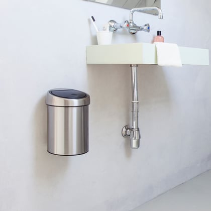 Brabantia wand Touch Bin 3ltr matt steel Finger Proof