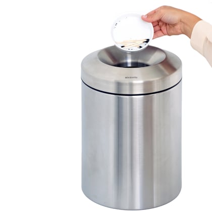 Brabantia Flame Guard prullenbak matt steel 7ltr