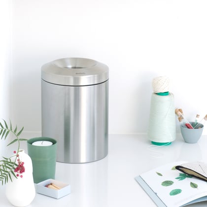 Brabantia Flame Guard prullenbak matt steel 7ltr