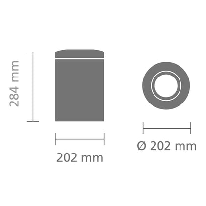 Brabantia Flame Guard prullenbak matt steel 7ltr