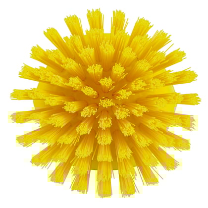 Vikan ronde werkborstel hard hygiënisch geel