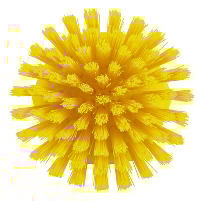 Vikan ronde werkborstel hard hygiënisch geel