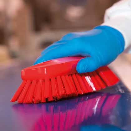 Vikan ergonomische werkborstel rood