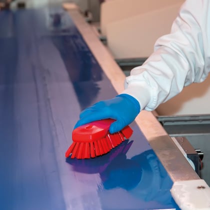 Vikan ergonomische werkborstel rood
