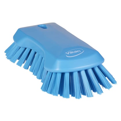 Vikan extra grote handborstel extra harde vezels blauw