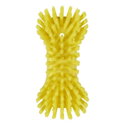 Vikan extra grote handborstel extra harde vezels  geel