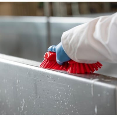 Vikan extra grote handborstel extra harde vezels rood