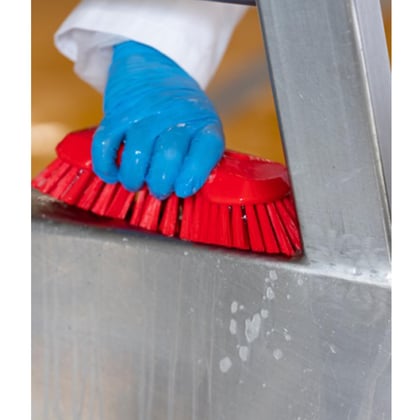 Vikan extra grote handborstel extra harde vezels  rood