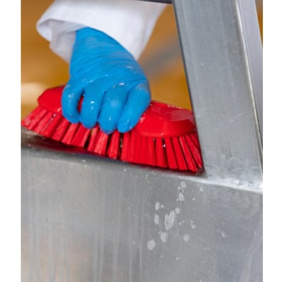 Vikan extra grote handborstel extra harde vezels rood