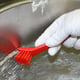 Vikan kleine borstel hard 150mm met schraper rood