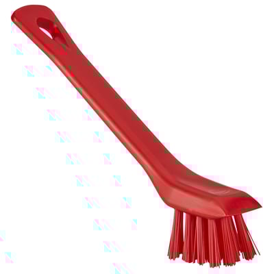 Vikan kleine borstel hard 150mm met schraper rood