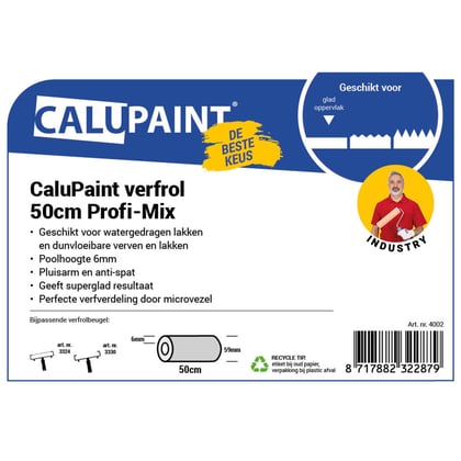 CaluPaint verfrol 50cm Profi-Mix oranje 6mm poolhoogte