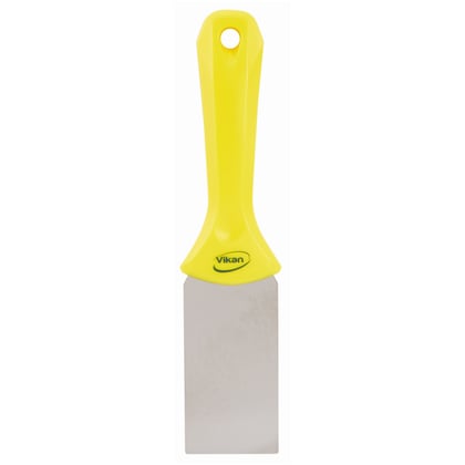 Vikan handschraper met RVS blad geel 50x235mm