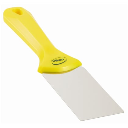Vikan handschraper met RVS blad geel 50x235mm