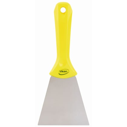 Vikan handschraper met RVS blad geel 100x235mm