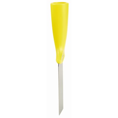 Vikan schraper RVS blad met schroefdraad geel 50x205mm