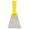 Vikan schraper RVS blad met schroefdraad geel 100x205mm