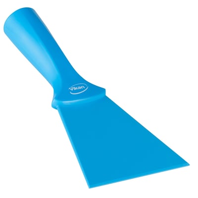Vikan handschraper nylon met schroefdraad blauw 100x235mm