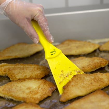 Vikan handschraper nylon 100mm geel