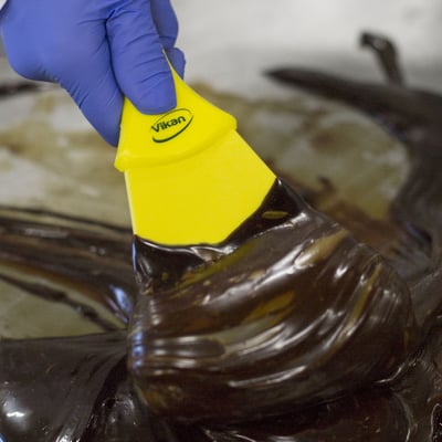 Vikan handschraper nylon 100mm geel