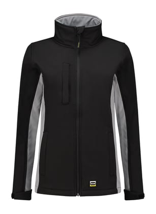 Tricorp softshell bicolor dames zwart grijs  maat XS